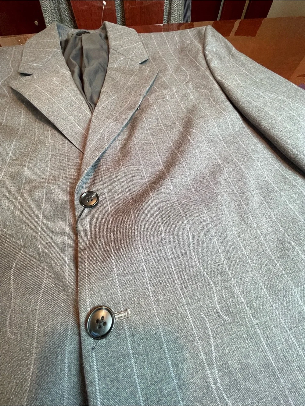 NWT ZARA Grey Pinstripe Oversized Blazer Jacket Size USA 42 EUR 52 Quiet Luxury